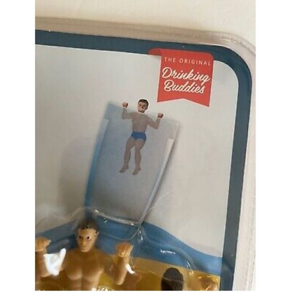 Original Drinking Buddies Men Bachelorette Party Drink Marker 6 Drink Charms - Picture 3 of 6
